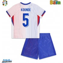 Frankrike Jules Kounde #5 Bortedraktsett Barn EM 2024 Kortermet (+ Korte bukser)